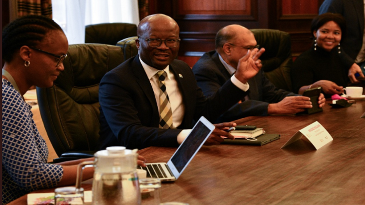 National Treasury Director-General Dondo Mogajane’s meeting with US Treasury Under Secretary Brian Nelson in March 2022.