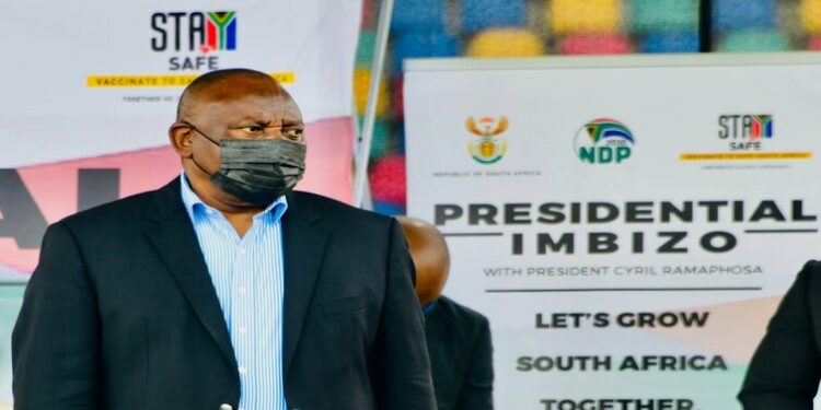 [File Image] President Cyril Ramaphosa leads government at the Presidential Imbizo in Mangaung, Free State - 08 April 2022.
