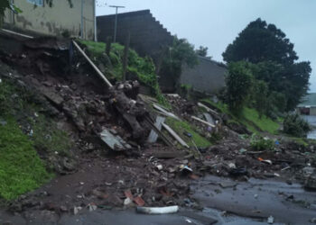File Photo : A home that was damaged by persistent rains in KZN.