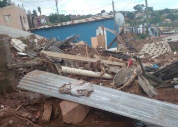 Destruction in KZN following heavy rains and flooding.