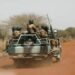 Soldiers from Burkina Faso patrol.