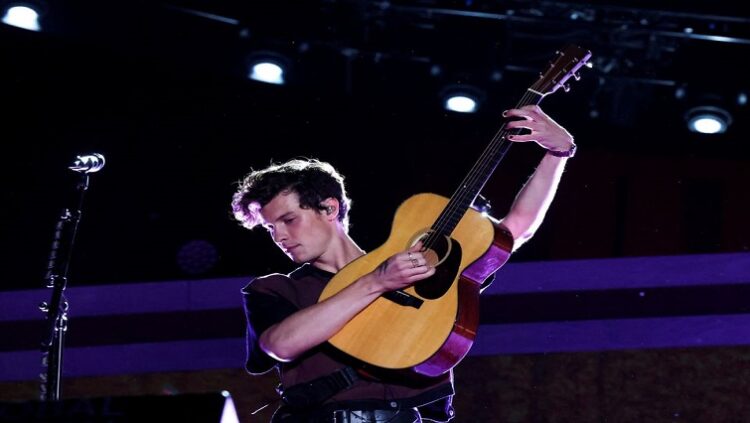 Singer Shawn Mendes performs onstage at the 2021 Global Citizen Live concert at Central Park in New York, U.S., September 25, 2021.