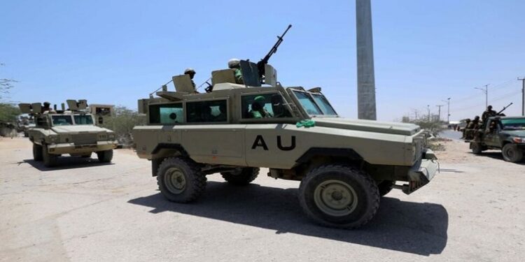 African Union envoy vehicle.