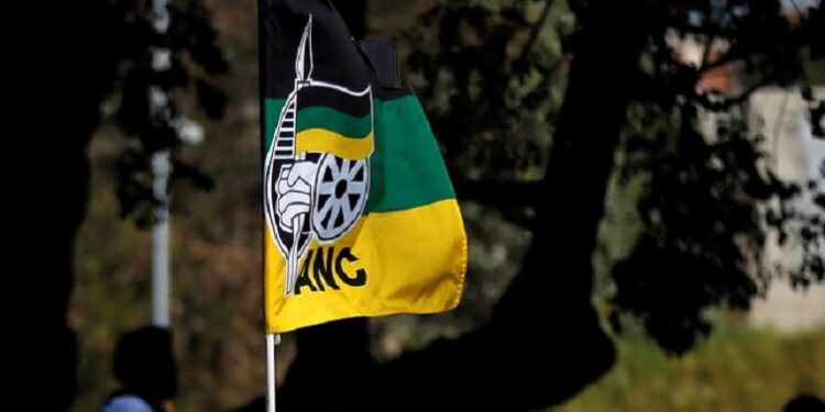 File image: An ANC party flag seen in this picture.