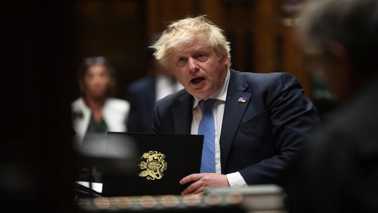 British Prime Minister Boris Johnson speaks at the House of Commons