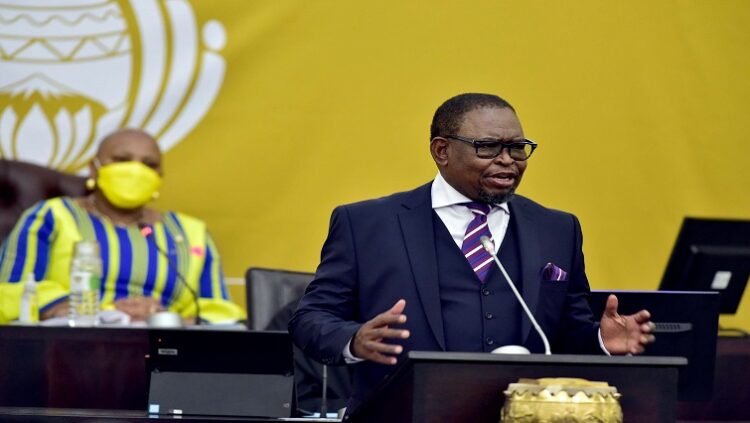 [File Image] Finance Minister Enoch Godongwana delivers the 2022 Budget Speech from the Good Hope Centre in Cape Town.