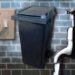 Illustration of a dustbin, electricity socket and a tap.