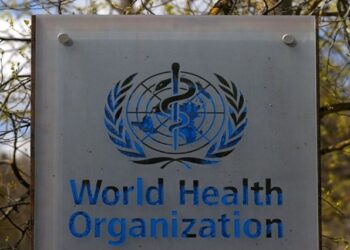 File image: A logo is pictured outside a building of the World Health Organization (WHO).
