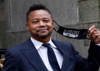 Actor Cuba Gooding Jr. departs after a hearing at New York Criminal Court in the Manhattan borough of New York City, August 13, 2020
