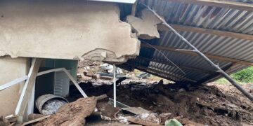 Building were destroyed by recent floods in KwaZulu-Natal.