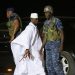 Former Gambian President Yahya Jammeh arrives at the airport before flying into exile from Gambia, January 21, 2017.