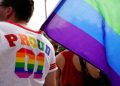 People attend a LGBTQ + Pride event in Washington, June 12, 2021.