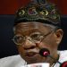 Nigeria's Information Minister Lai Mohammed speaks during a news conference on protests in Abuja, Nigeria November 19, 2020.