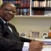 Chief Justice Raymond Zondo seen in his office