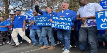 DA marches to the KZN CoGTA Office to demand action against the collapse of Msunduzi Municipality