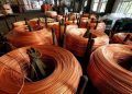 FILE PHOTO: Copper rods are seen at Truong Phu cable factory in northern Hai Duong province, outside Hanoi, Vietnam August 11, 2017.