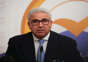Libya's Fathi Bashagha, who was appointed prime minister by the eastern-based parliament this month, looks on during an interview with Reuters in Tunis.