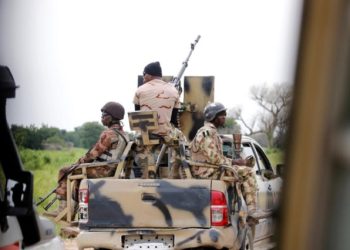 FILE PHOTO: A Nigerian army convoy vehicle in Nigeria.
