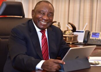 President Cyril Ramaphosa in his office.