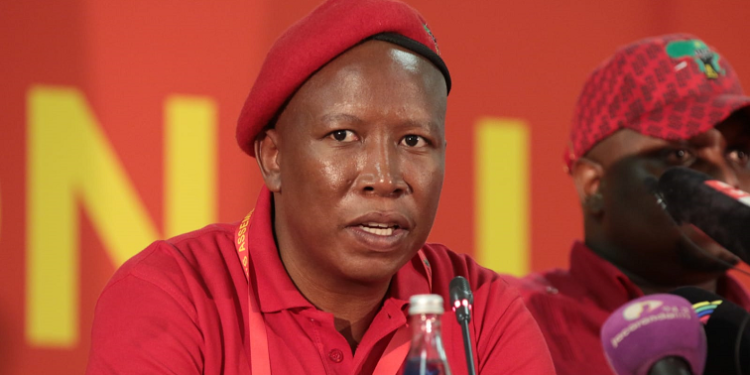 [FILE PHOTO] EFF leader Julius Malema during the party's second people's assembly in 2019.