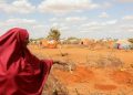 Halima Hassan Abdullahi points at the graves of her daughter's twins Ebla and Abdia, who died of hunger, May 25, 2022.