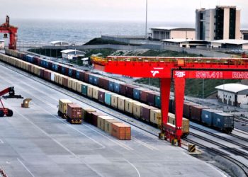 [File Image]: Transnet port with freight trains.