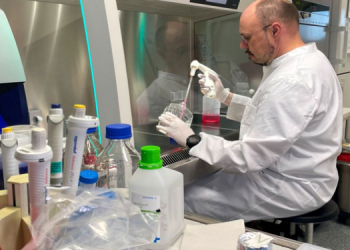 Head of the Institute of Microbiology of the German Armed Forces Roman Woelfel works in his laboraty in Munich, May 20, 2022, after Germany has detected its first case of monkeypox.