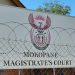 An image of Mokopane Magistrate's Court sign board.