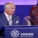 Britain's Prince Charles speaks during the opening ceremony of the Commonwealth Heads of Government Meeting (CHOGM) at the Kigali Convention Centre in Kigali, Rwanda June 24, 2022.