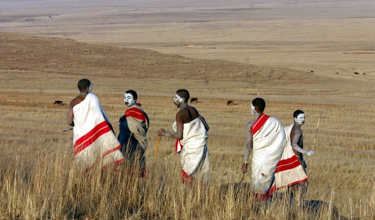 [File Image] Youth walk in a field outside an initiation school in the Eastern Cape, July 10, 2006.