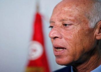 Tunisian then-presidential candidate Kais Saied speaks during an interview with Reuters in Tunis, Tunisia September 17, 2019.