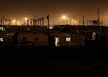 A township in SA during load shedding.