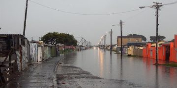 Flooding in the Western Cape following heavy rains.
