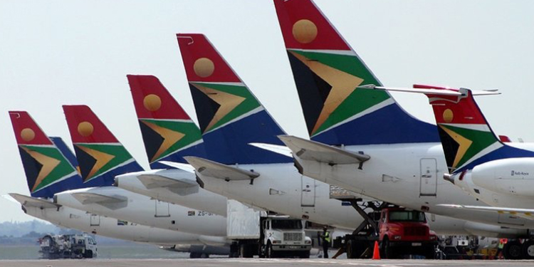 SAA flights seen at the airport.