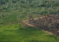 FILE PHOTO: An aerial view shows a deforested plot of the Amazon rainforest in Rondonia State, Brazil September 28, 2021. Picture taken September 28, 2021. REUTERS/Adriano Machado/File Photo