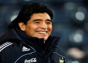 [File Image] Diego Maradona smiles during their international friendly soccer match against Scotland at Hampden Park stadium in Glasgow, Scotland November 19, 2008.