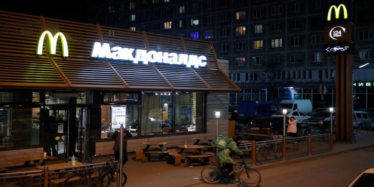 A view shows a McDonald's restaurant in Saint Petersburg, Russia March 8, 2022.