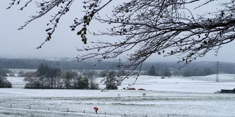 [File Image] Snow covered fields near Warngau.