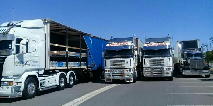 File Photo: Trucks parked