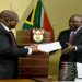 Chief Justice Zondo handing over the final state capture report to President Ramaphosa