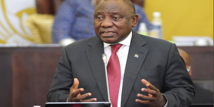 President Cyril Ramaphosa at the Presidency Budget Vote Debate 2022 at Good Hope Chamber, Parliament, Cape Town.