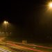 Street lights seen along a road