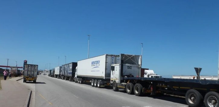 File image: trucks to pull over and park at the truck stops in Gqeberha, 1 March 2022