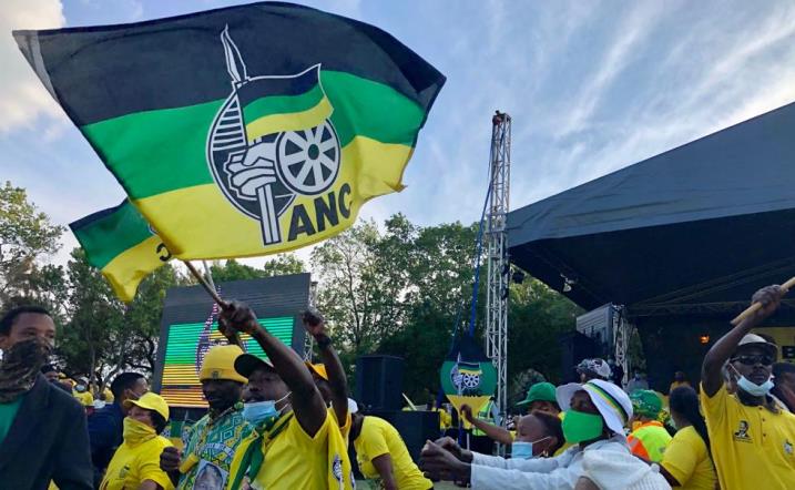 ANC supporters at the party's Siyanqoba Rally.