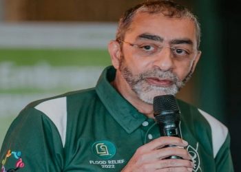 Gift of the Givers founder Dr Imtiaz Sooliman addresses stakeholders during a fundraising event in KwaZulu-Natal on 14 July 2022.