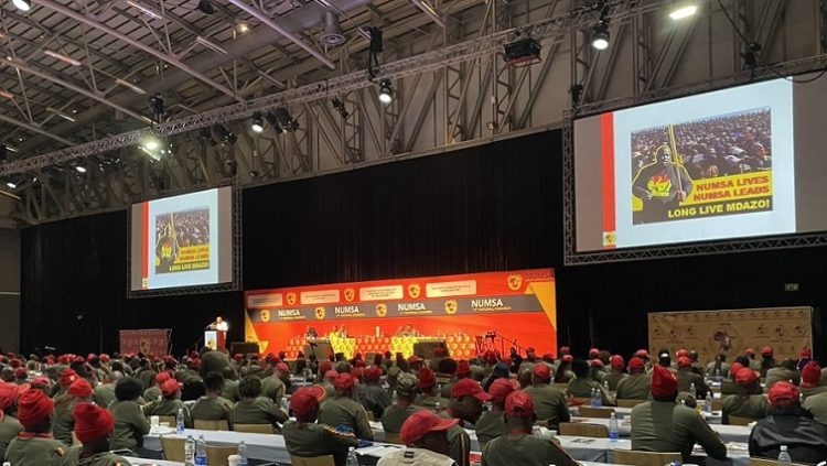 Delegates are seen in attendance at Numsa's National Congress on 28 July 2022 at the Cape Town International Convention Centre.