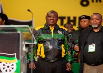 ANC President Cyril Ramaphosa at the party's National Policy Conference in Nasrec, Johannesburg, July 29, 2022
