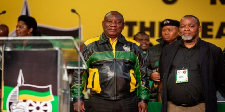 ANC President Cyril Ramaphosa at the party's National Policy Conference in Nasrec, Johannesburg, July 29, 2022