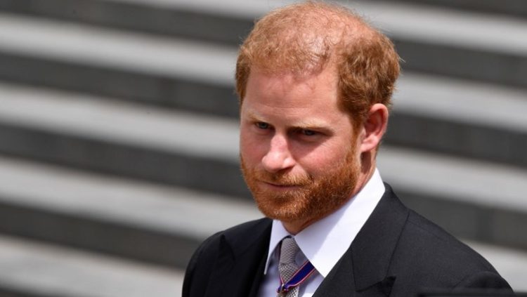 Britain's Prince Harry leaves after attending the National Service of Thanksgiving at St Paul's Cathedral during the Queen's Platinum Jubilee celebrations in London, Britain, June 3, 2022.
