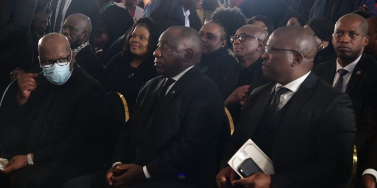President 
Cyril Ramaphosa
 attending the Enyobeni Tavern Tragedy  Mass Funeral service 
 at the Scenery Park Sports Ground in East London.